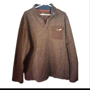 Wool Rich half button sweat shirt with front pockets